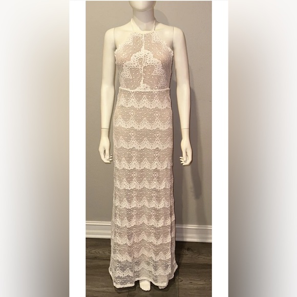 NIGHTCAP Free People “Monaco” white lace beach bridal maxi dress gown XS S M L - Picture 2 of 10